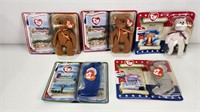 (5) Ty Beanie Baby Collectibles