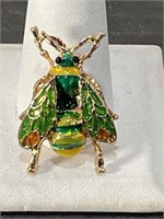 ADORABLE ENAMEL FLY BROOCH 1.25T X 1W