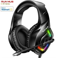 RUNMUS Gaming Headset with 7.1 Surround Sound for