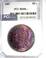 1887 Morgan PCI MS-66+ Purple Toning