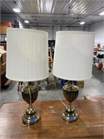 Pair Table Lamps 32" Tall