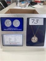 2000 Millenium Medallion in Case w/ Chain