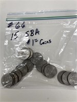15 SBA $ 1 Coins