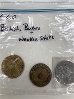 1977 British, Ia Bankers Token, Waukon State Bank