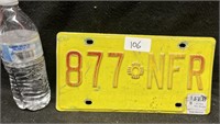 877 NFR NEW MEXICO LICENSE PLATE