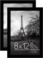 Americanflat 8x12 Picture Frames in Black - Set