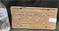 1956 NEW MEXICO LICENS PLATE