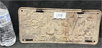1934 NEW MEXICO LICENSE PLATE (RUSTY)