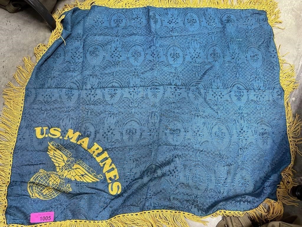 VINTAGE US MARINES CEREMONIAL TABLECLOTH