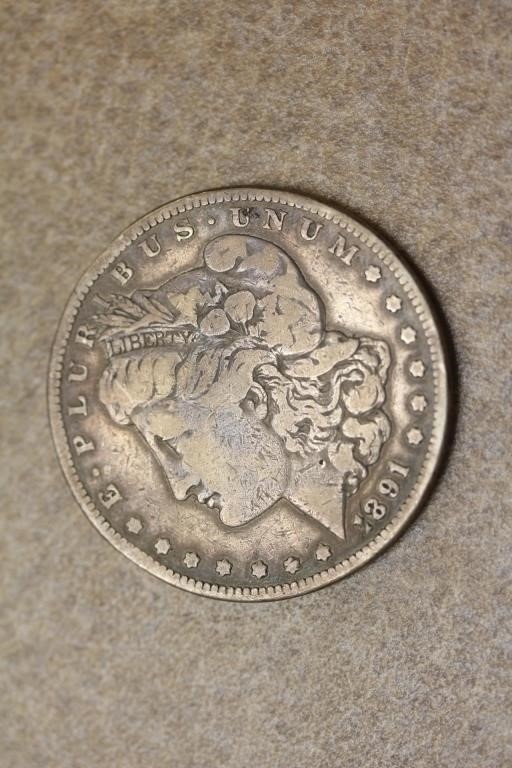 1891-CC Morgan Silver Dollar