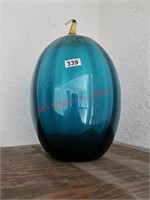 Blown Glass Blue Pumpkin (2nd Closet)