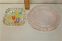 Satin Glass Candy Bowl & Candies