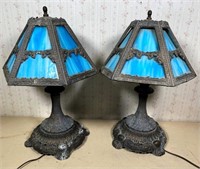 2pcs- stainglass lamps- 18"