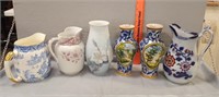 Assorted Pottery, Ironstone, Ceramic: Vases (2