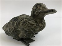 Vintage Metal Duck Sculpture
