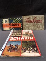2- VINTAGE POSTCARD BOOK AND 1977 SCHWINN