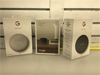 Lot of 3 new Google G Nest Mini, all new in