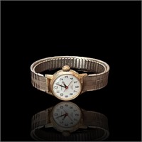 Caravelle Swiss Auto Vintage Gold Watch