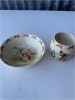 Beatrix Potter Cup and Bowl