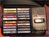 music cassettes w/ GE cassette player