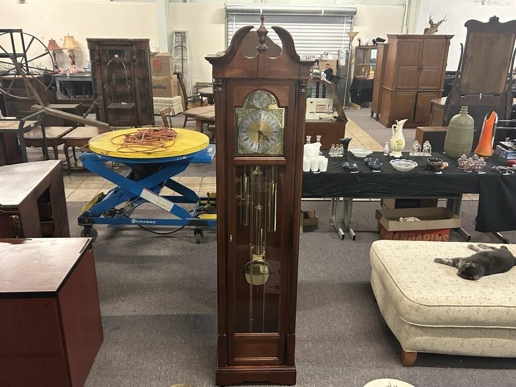 Howard Miller Grandfather Clock, Ex. Condition