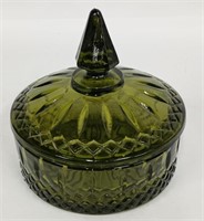 INDIANA GLASS CANDY  DISH 6" D