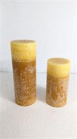 (2) Pillar Pineapple Mango Candles