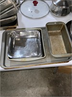 stock of baking pans and sheets