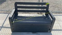 Plastic storage bench