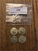 (3) 1967 and (1) 1969 Half Dollar Coins