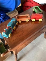 Wooden pool toy train