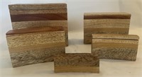 5 piece exotic wood nesting box by Jack Mise