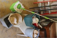 Cleaning Lot with Galvanized Bucket & More
