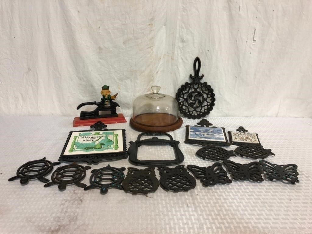 Cast Iron Trivets & Nut Cracker