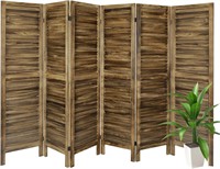 $130  ECOMEX Room Divider 6 Panel with Louvered De