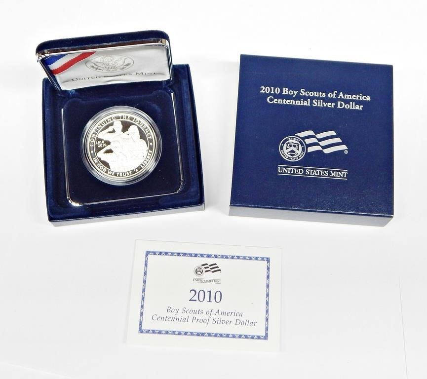 2010 BOY SCOUTS PROOF SILVER DOLLAR