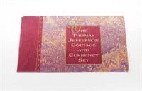 1993 THOMAS JEFFERSON COINAGE and CURRENCY SET