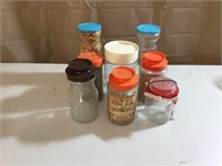 Assorted canisters and jars