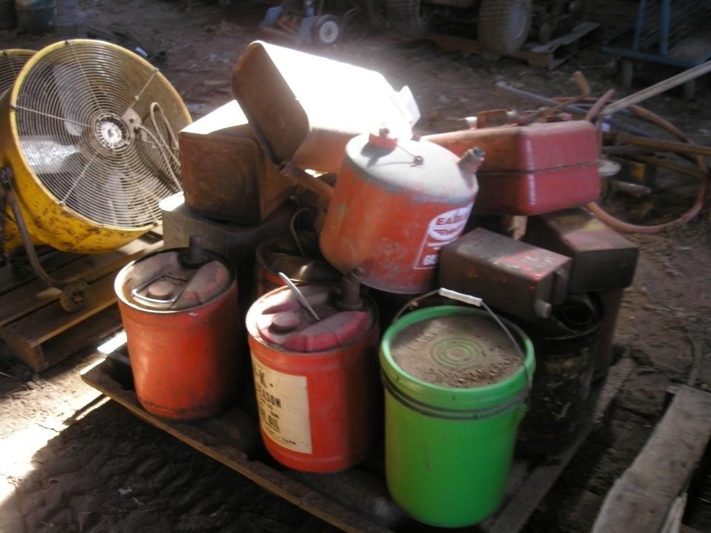 PALLET OF GAS CANS