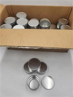 Case of Metal Candle or Craft Lidded Metal