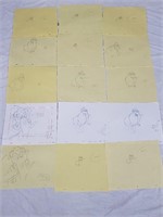 CRO Original Sketches Drawings Lot