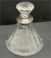 Continental Silver & Cut Glass Art Deco Decanter