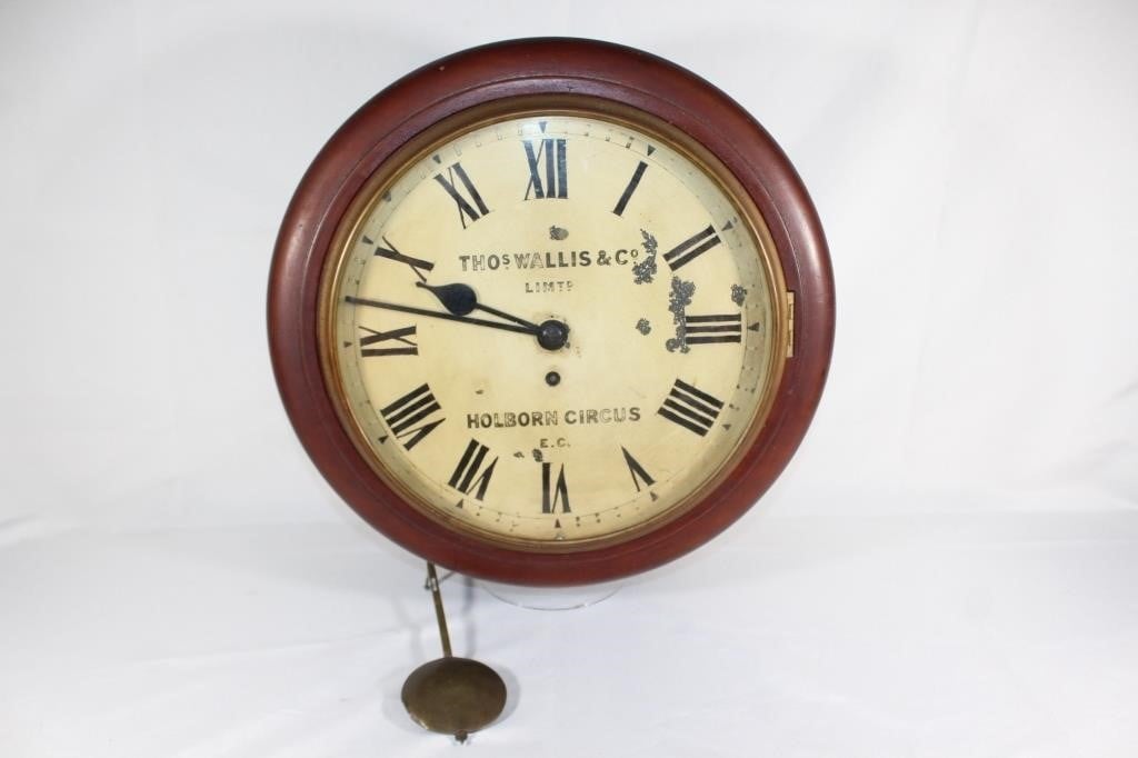 Thomas Wallis Holborn Circus Antique Wall Clock