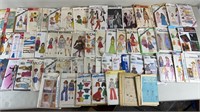 57pc Vtg Sewing Patterns w/ Barbie