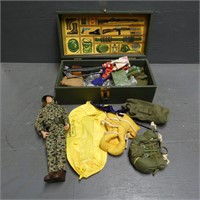 1964 GI Joe Doll, Clothing, Accessories & Locker