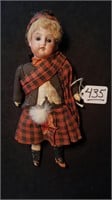 9" Vintage Marked Germany 14/0. Bisque Doll.
