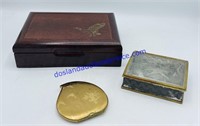 Pair of Jewelry Boxes & Makeup Compact