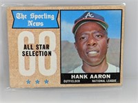 1968 Topps Hank Aaron All Star 370 HOF
