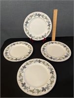 4 Royal Doulton Burgandy Dinner Plates 101/2"