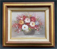 Small Framed Floral on Canvas